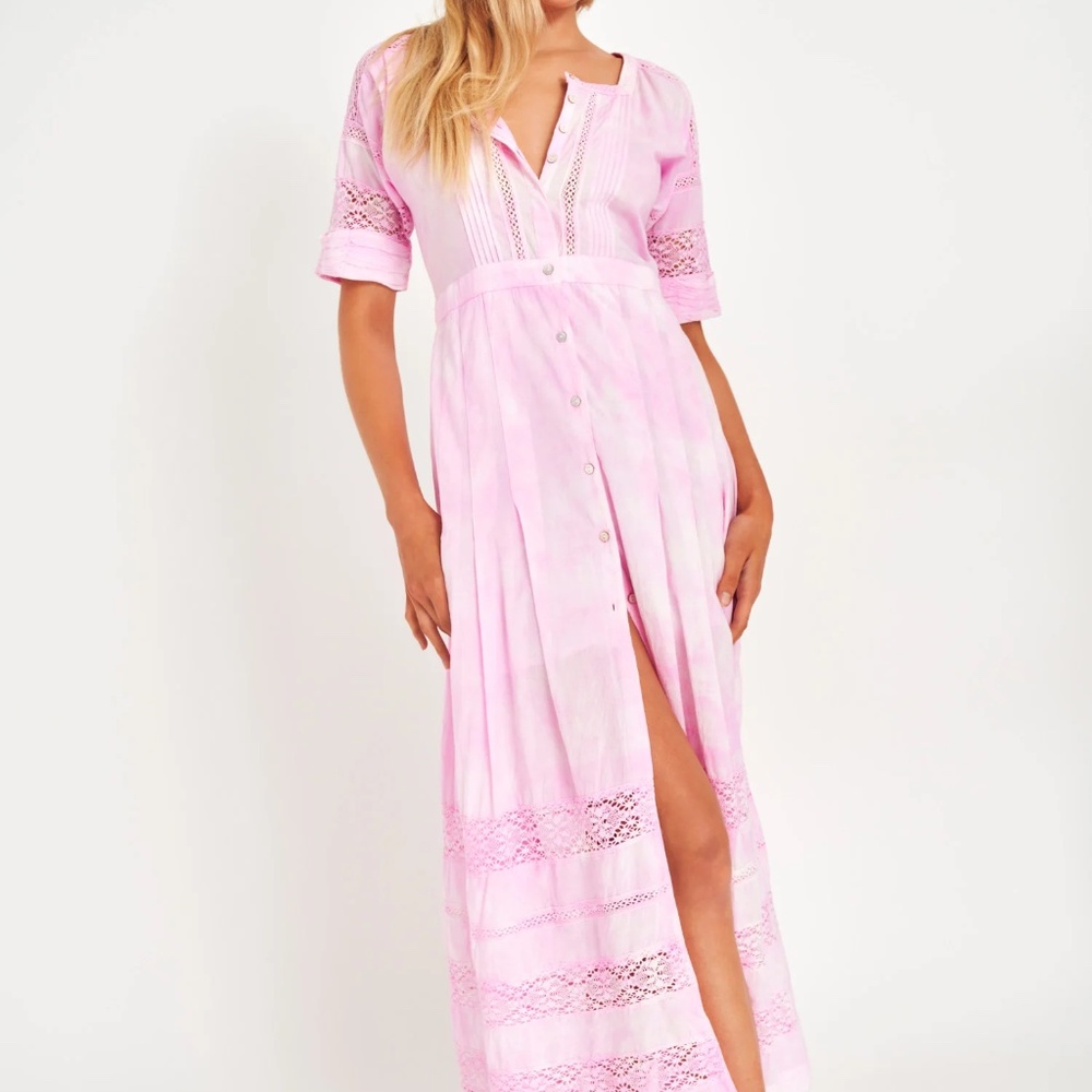 LoveShackFancy Edie Cotton Midi Dress